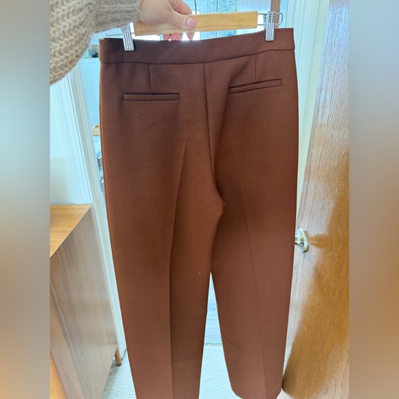 Sezane Caramel Brown High-Waisted Pants - Picture 4 of 7